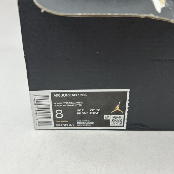 Nike Shoes Air Jordan 1 Mid Retro “Hyper Royal” 2023 - Picture 8 of 8